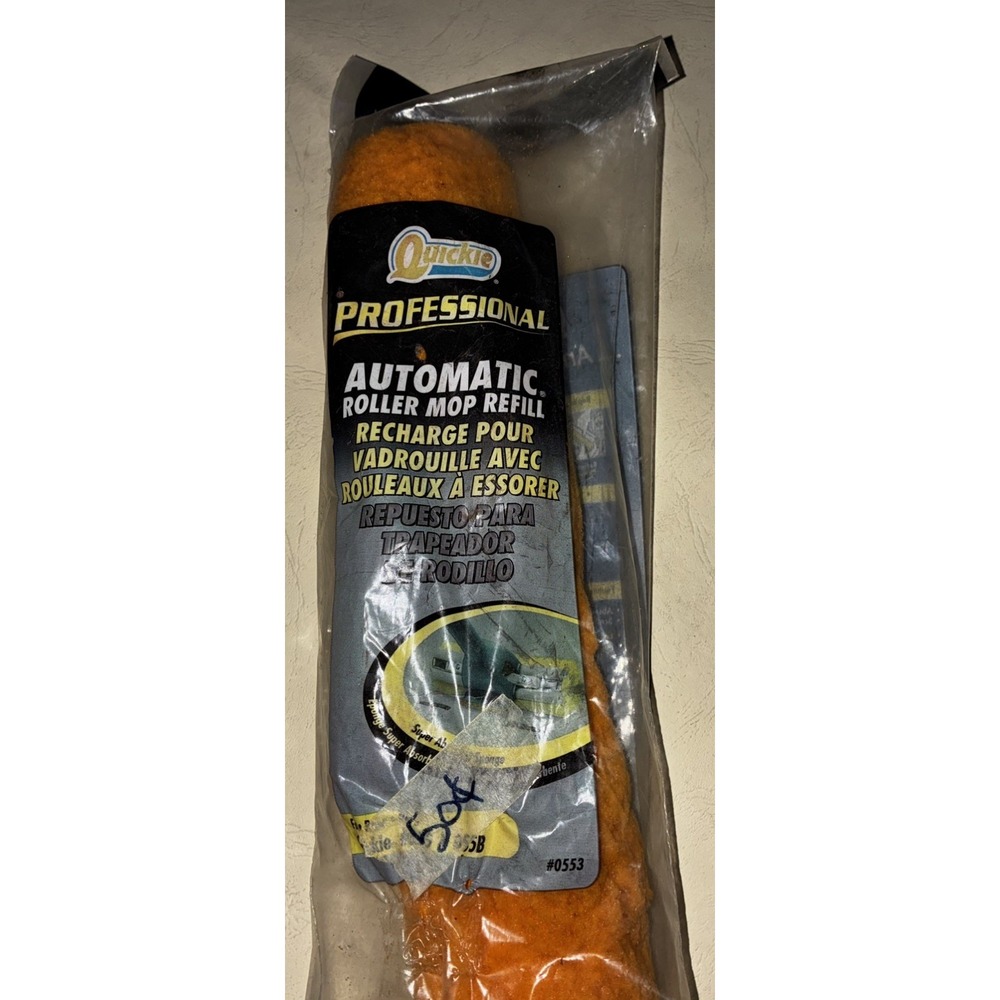 Quickie Professional Automatic Roller Mop Refill Type P MPN 0553 Orange Sponge